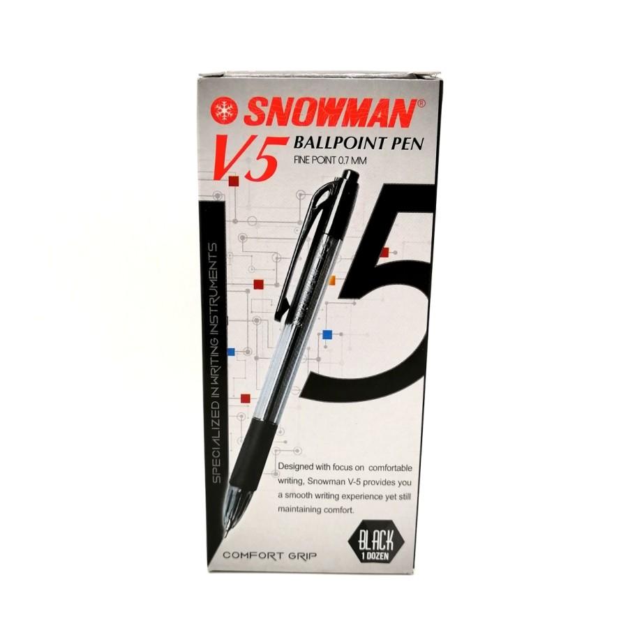 BALLPOINT SNOWMAN V5 HITAM