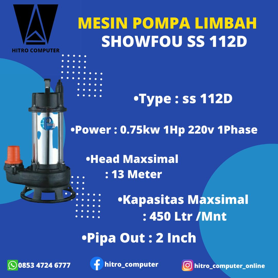 MESIN POMPA LIMBAH SHOWFOU SS 112D