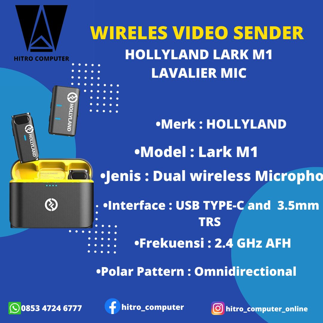 WIRELESS VIDEO SENDER HOLLYLAND LARK M1 LAVALIER MIC