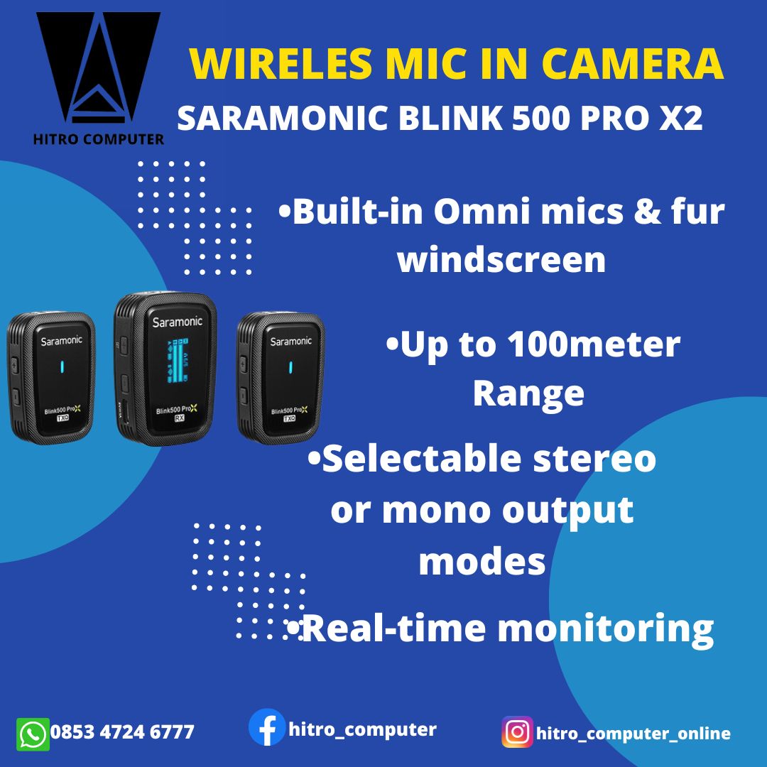 WIRELESS MIC IN CAMERA SARAMONIC BLINK 500 PRO X Q2