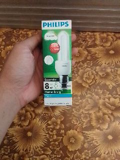 Lampu philips 8 watt essential