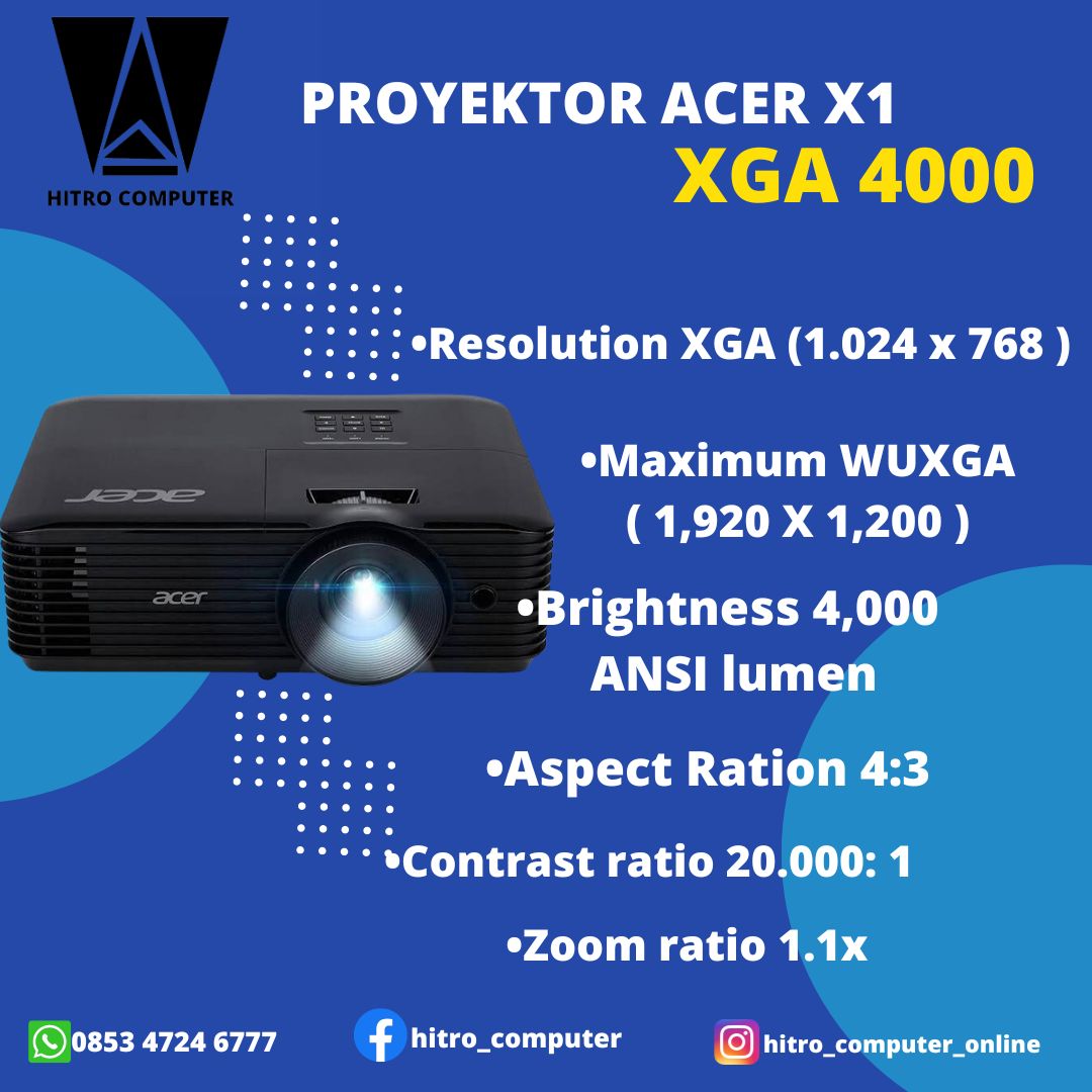 PROYEKTOR ACER X1 XGA 4000