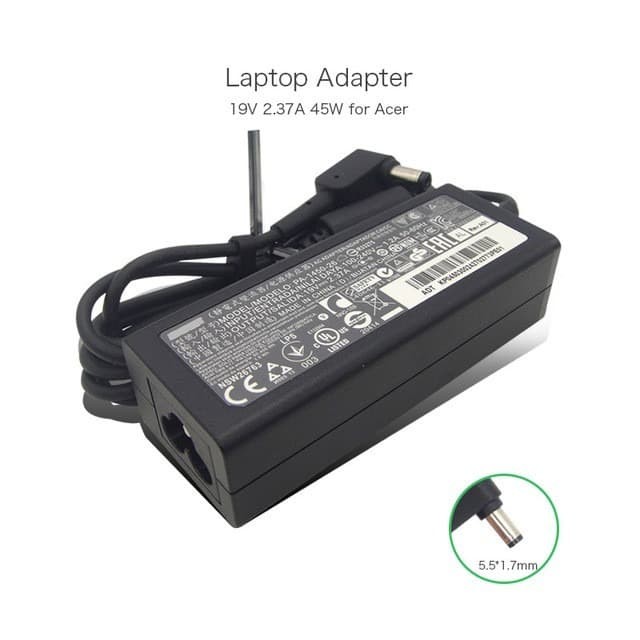 ADAPTOR ACER 19V 2.37A ORI LUBANG KECIL