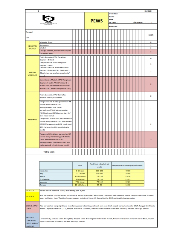 IGD CETAK WARNA ( EWS,PEWS,MEOWS,ASESMEN TRIASE,DLL)