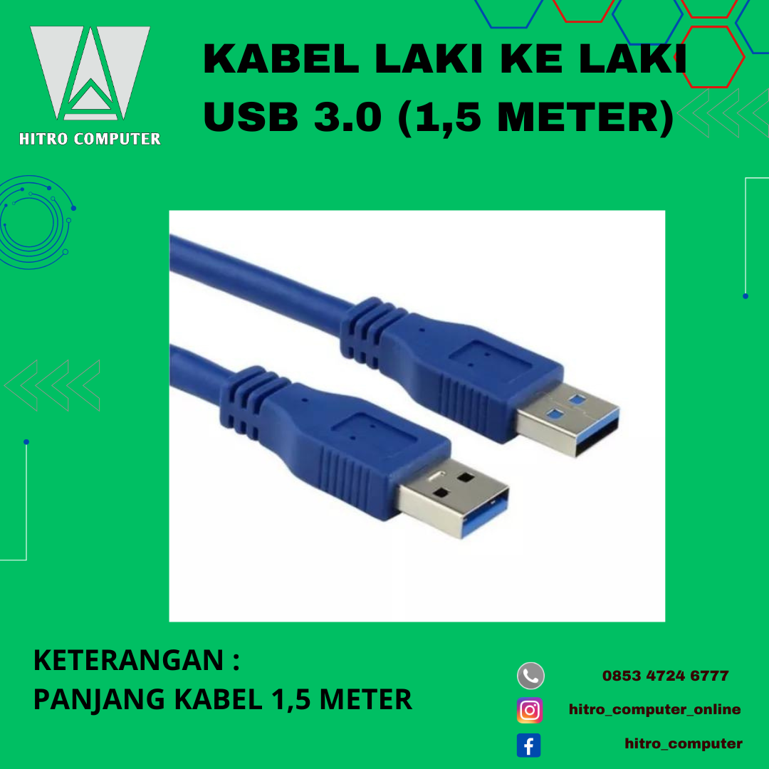 KABEL USB LAKI KE LAKI USB 3.0 (1,5 METER)