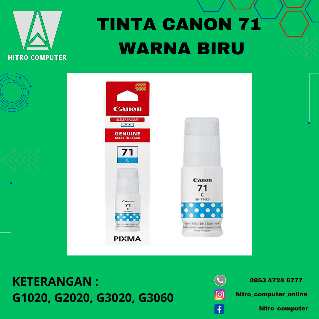 TINTA CANON 71 BIRU