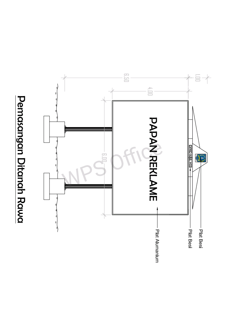 Rangka Papan Reklame/Baleho dataran Rendah