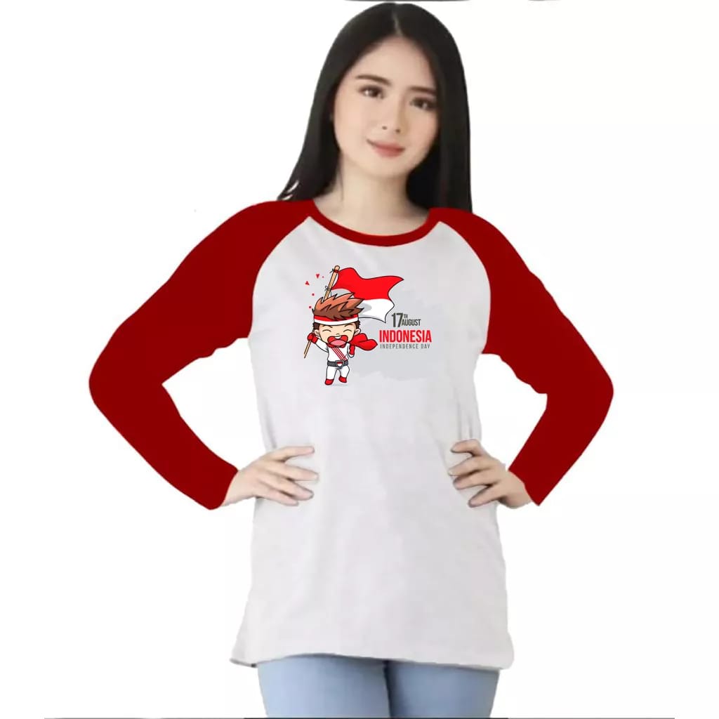 KAOS MERAH PUTIH LENGAN PANJANG CUSTOM