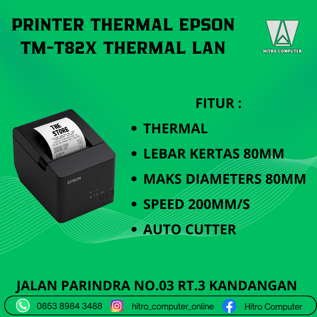 PRINTER THERMAL EPSON TM-T82X Thermal LAN