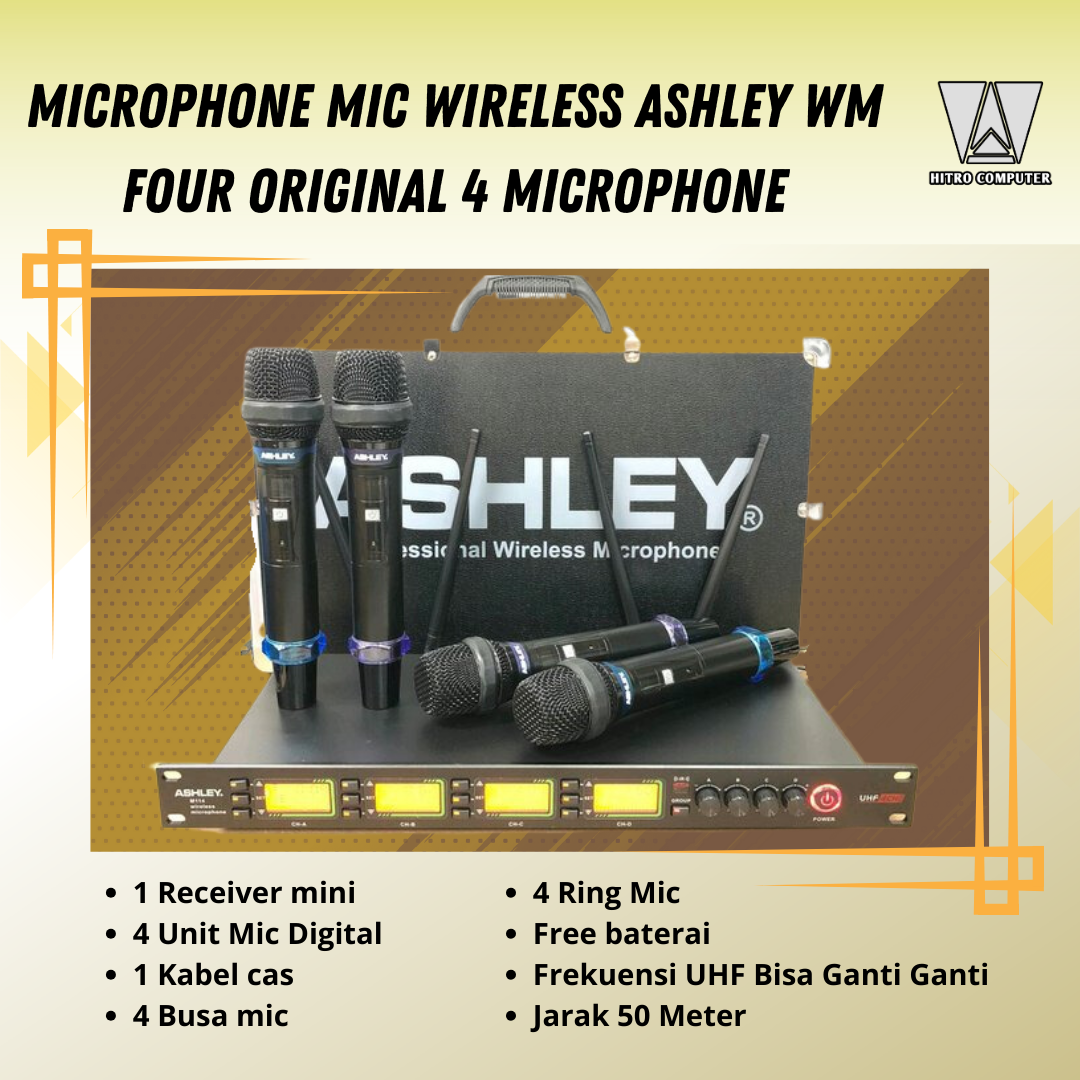Microphone Wireless Ashley 4 Channel