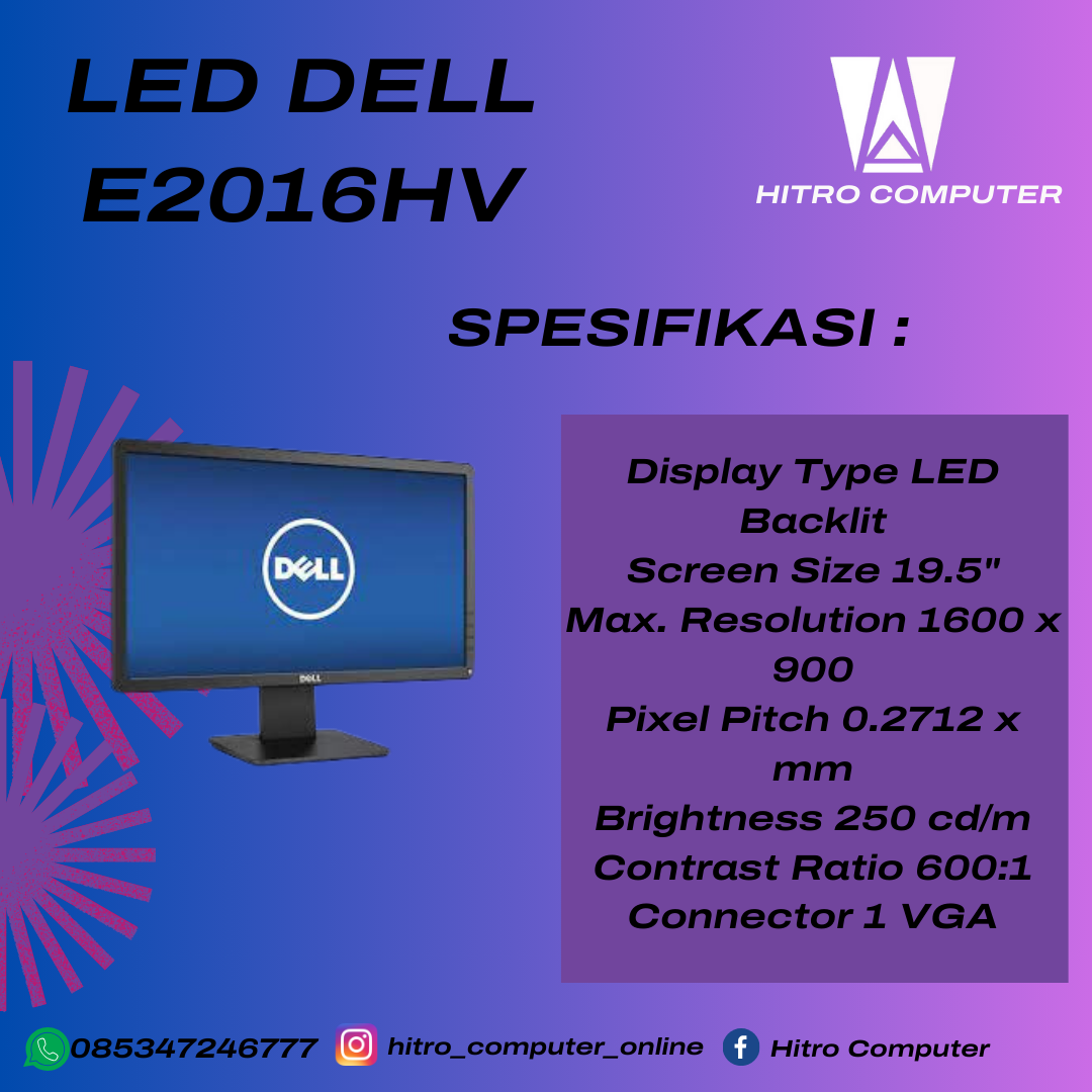 LED DELL E2016HV