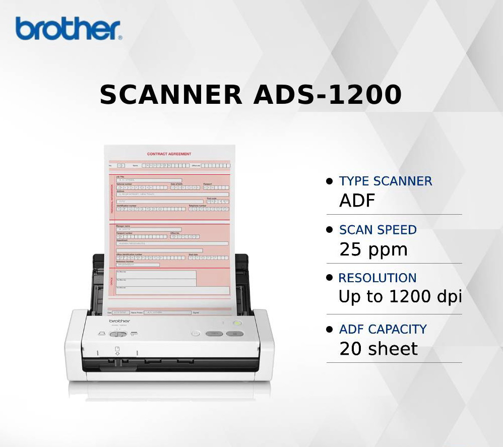 BROTHER Scanner ADS-1200 (tanpa pajak ppn)