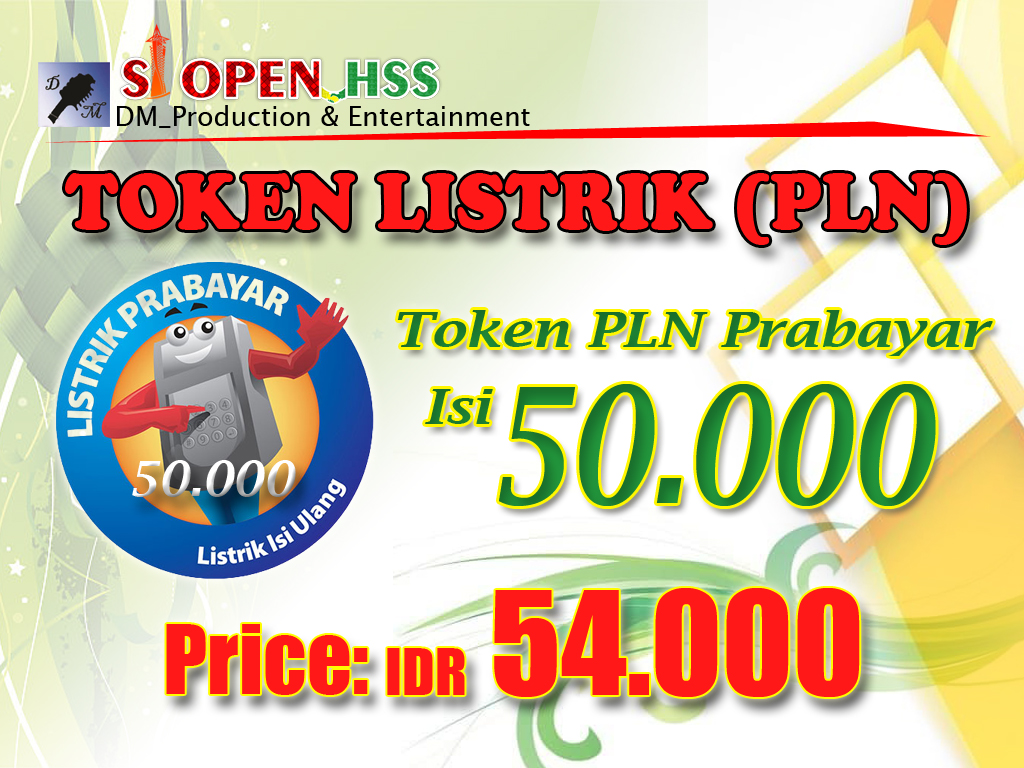 TOKEN LISTRIK ISI 50 RIBU