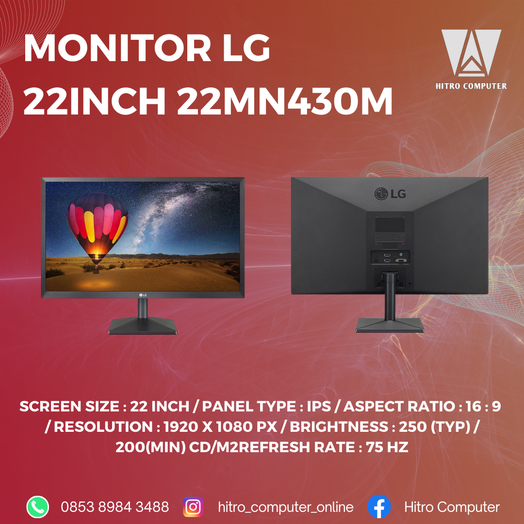 MONITOR LG 22INCH 22MN430M