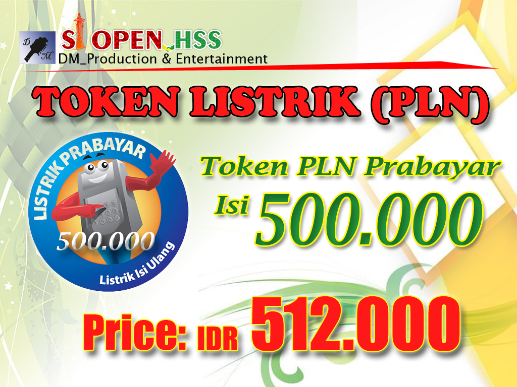 TOKEN LISTRIK ISI 500 RIBU