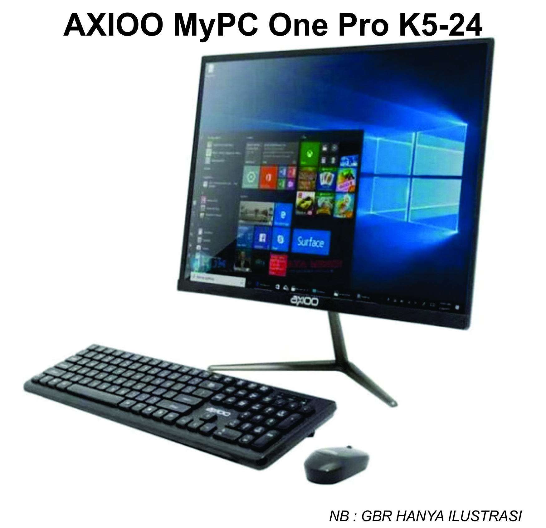 Axioo MyPC One Pro K5-24 i5-1135G7 16GB 512GB 23.8" Win10 Pro - TKDN