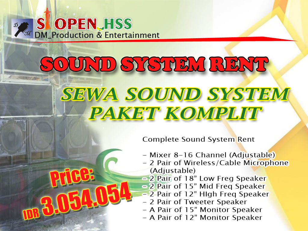 SEWA SOUND SYSTEM : PAKET KOMPLIT