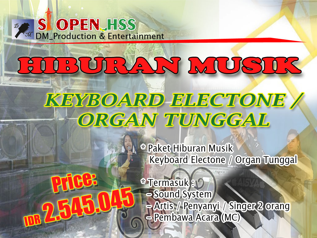 HIBURAN MUSIK KEYBOARD ELECTON / ORGAN TUNGGAL