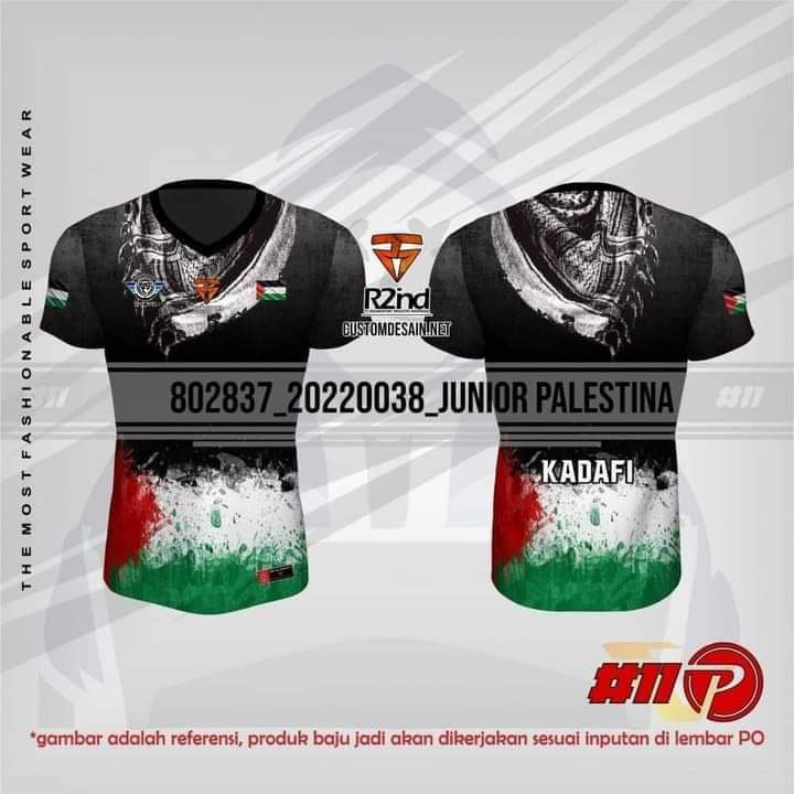 Jersey Bertemakan Bendera Palestina 