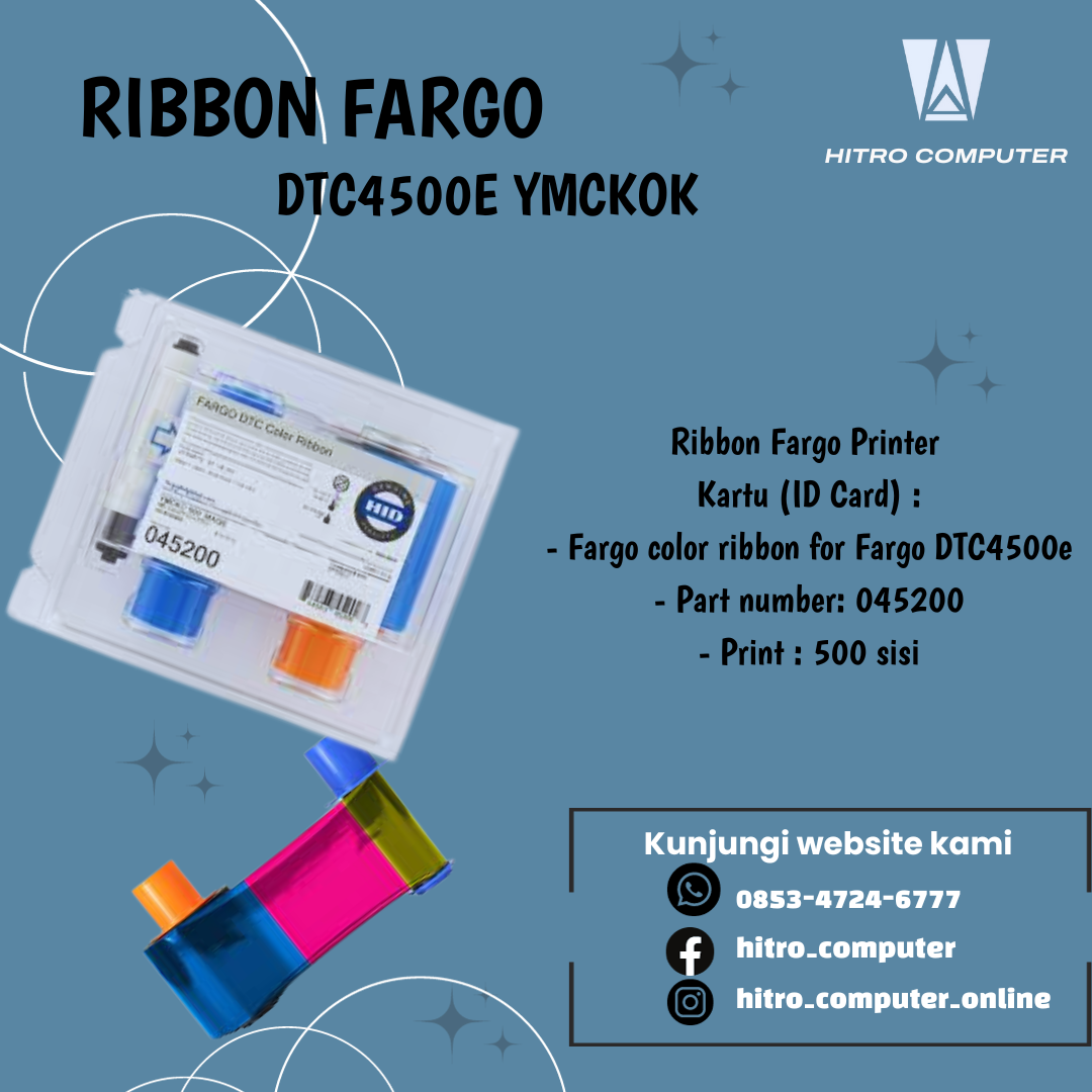 RIBBON YMCKO FARGO DTC4500e