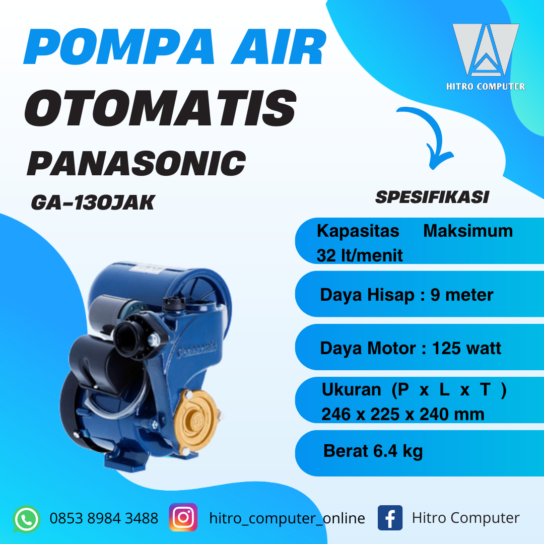 POMPA AIR OTOMATIS PANASONIC GA-130JAK