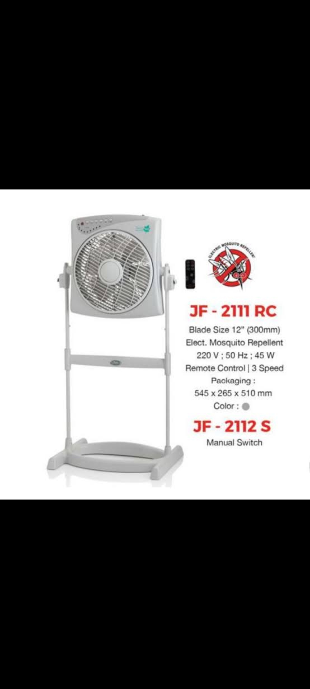 Kipas box fan Maspion JF-2111 rc