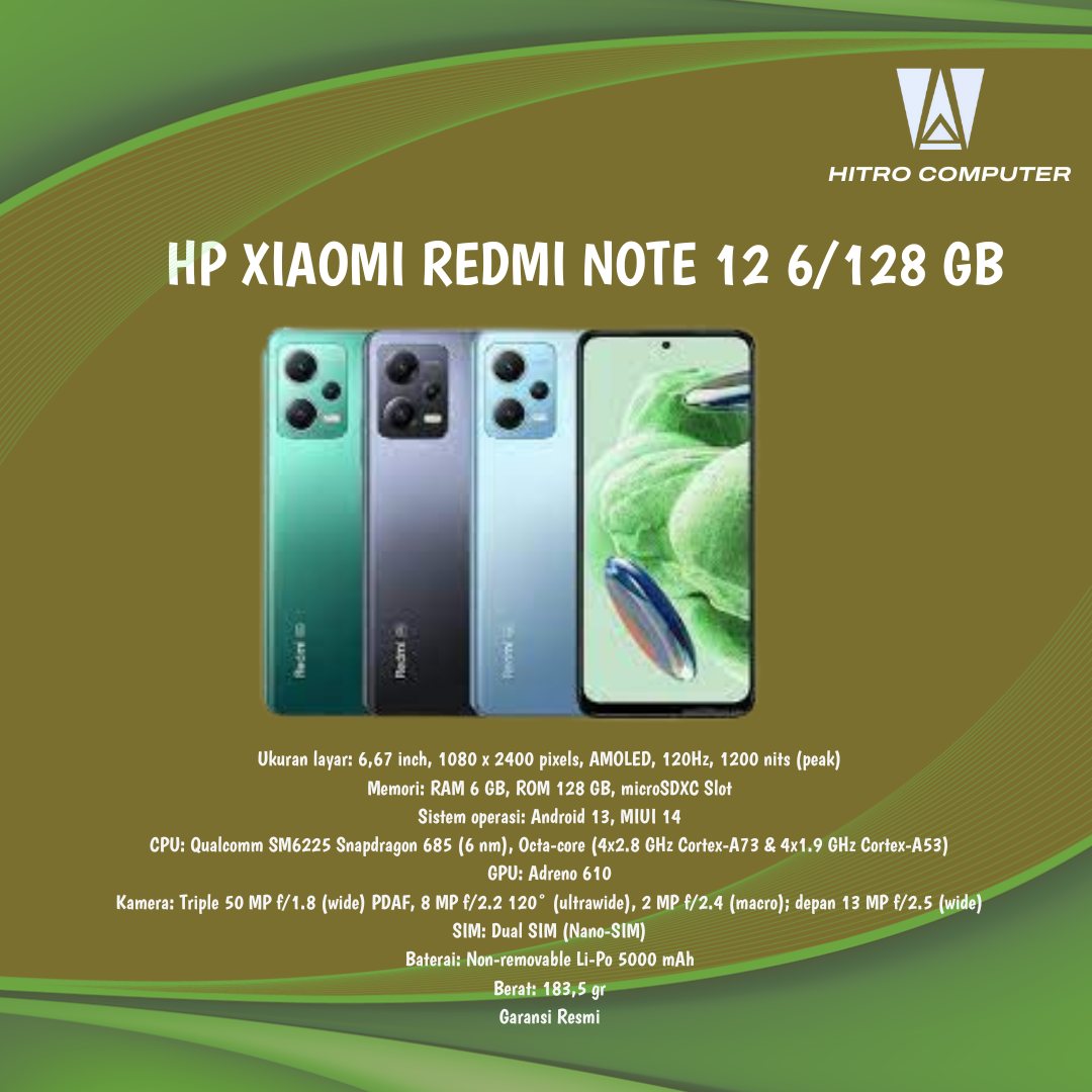 HP XIAOMI REDMI NOTE 12 6/128 GB