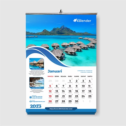 Kalender Dinding klip seng a3+
