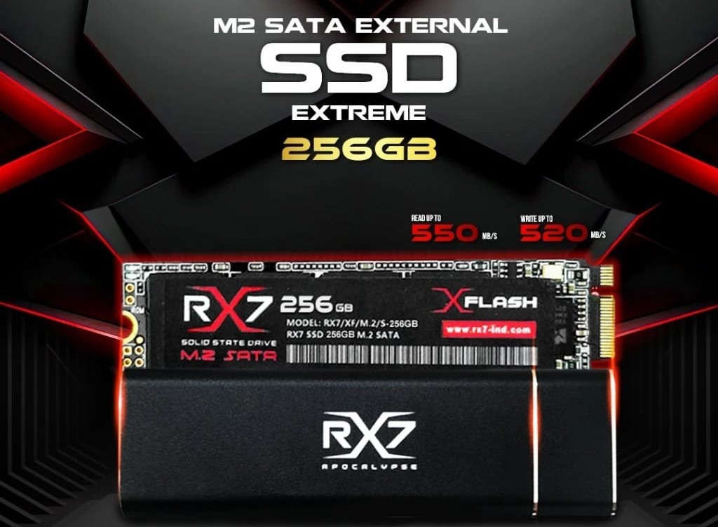 SSD M2 SATA EXTERNAL 256 GB RX7 PORTABLE