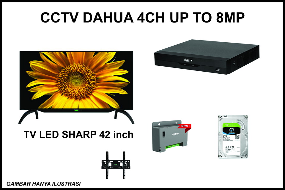 CCTV DAHUA DH-XVR5104HS-4KL-I3 4CH 5MP+MIC+FULLCOLOR+illumination (4 Kamera)