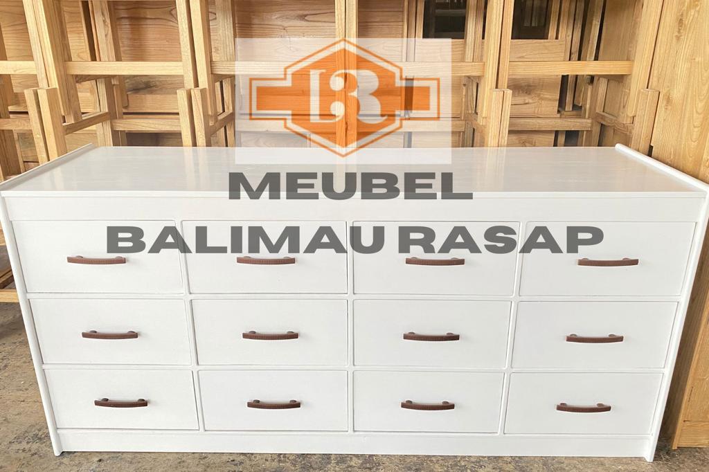 Rak Laci 12 / Lemari Kabinet Bahan Full Kayu (Meubel Balimau Rasap)