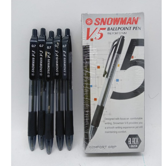 Ballpoint Snowman V5 Hitam