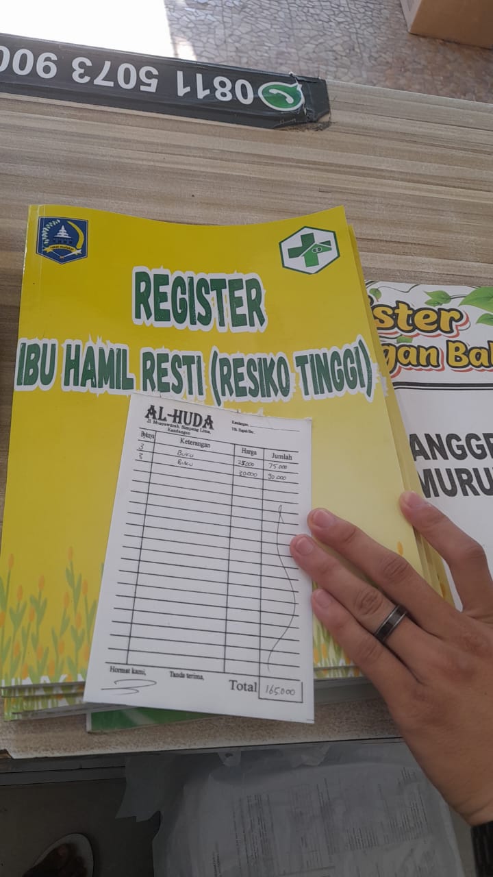 CETAK BUKU REGISTRASI IBU HAMIL RESTI (RESIKO TINGGI)