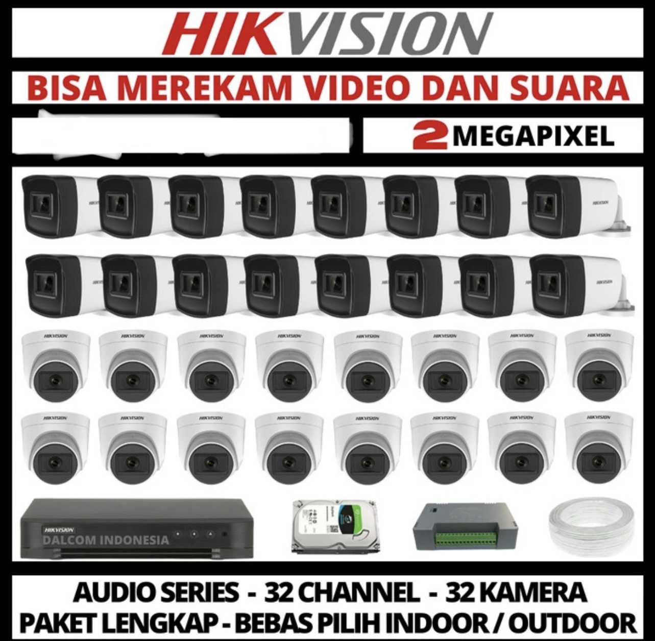 Paket cctv 32 channel hikvison