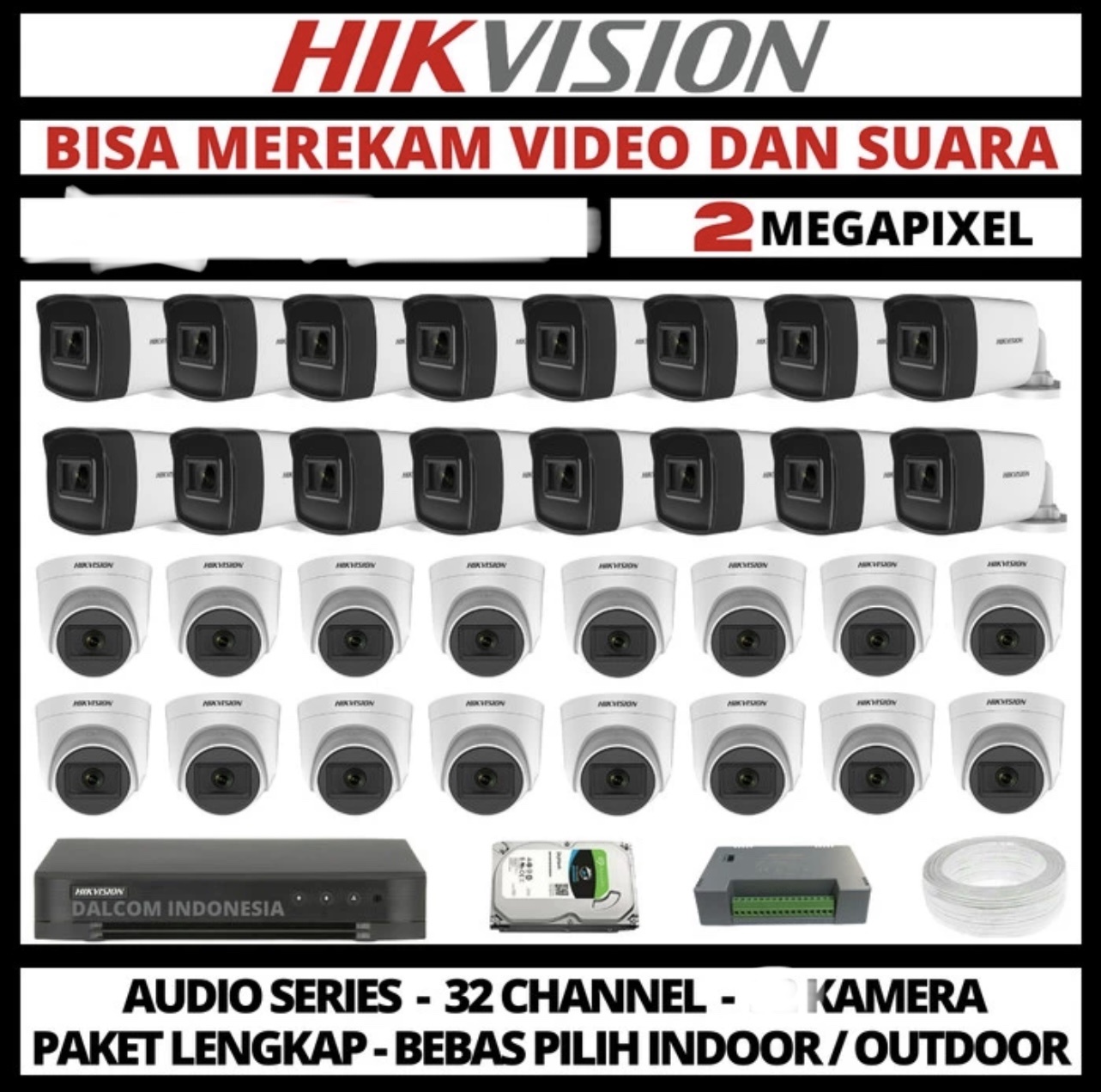 Paket cctv 20 channel hikvision