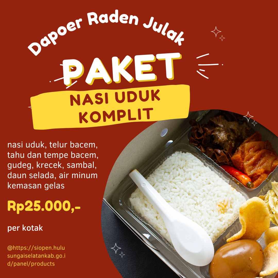 Paket Nasi Uduk Telur Bacem Komplit