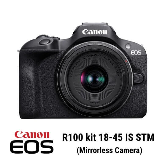 CAMERA MIRROLES CANON EOS R100 KIT 18-45MM IS STM