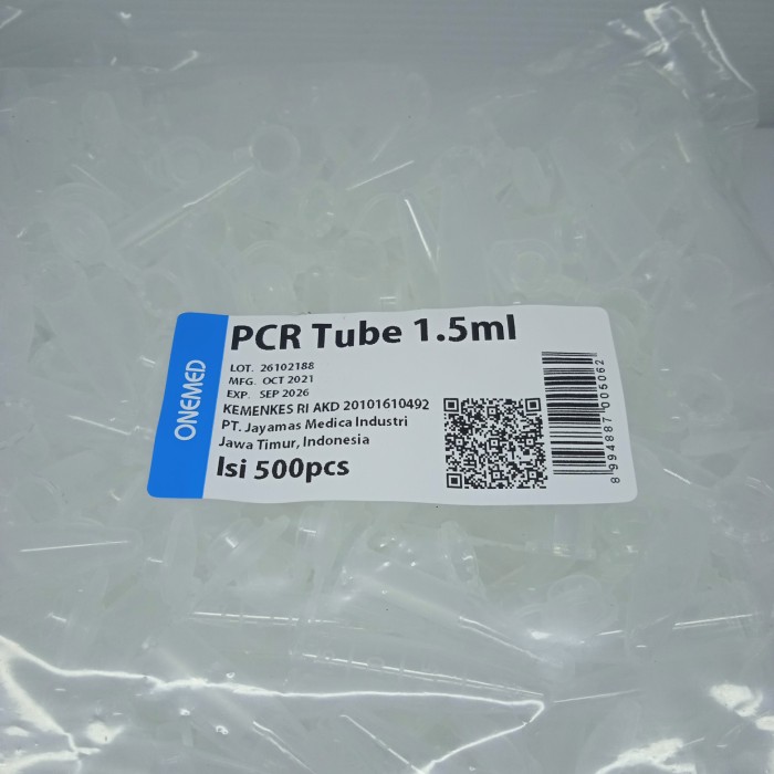 CUP SUMPLE CENTRIFUGE / Cup PCR TUBE 1.5 mL OneMed | Mini Tube 1.5 mL Isi 500 Pcs