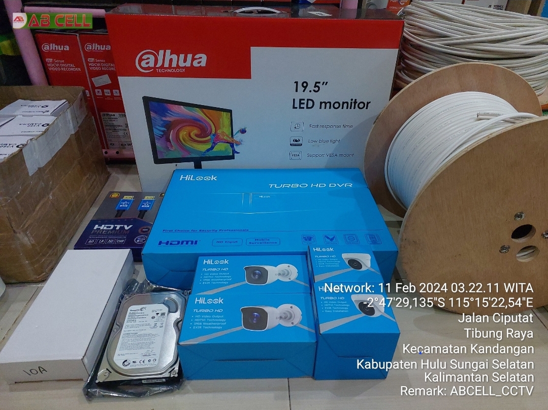 Paket 4 Kamera CCTV 2mp Hilook