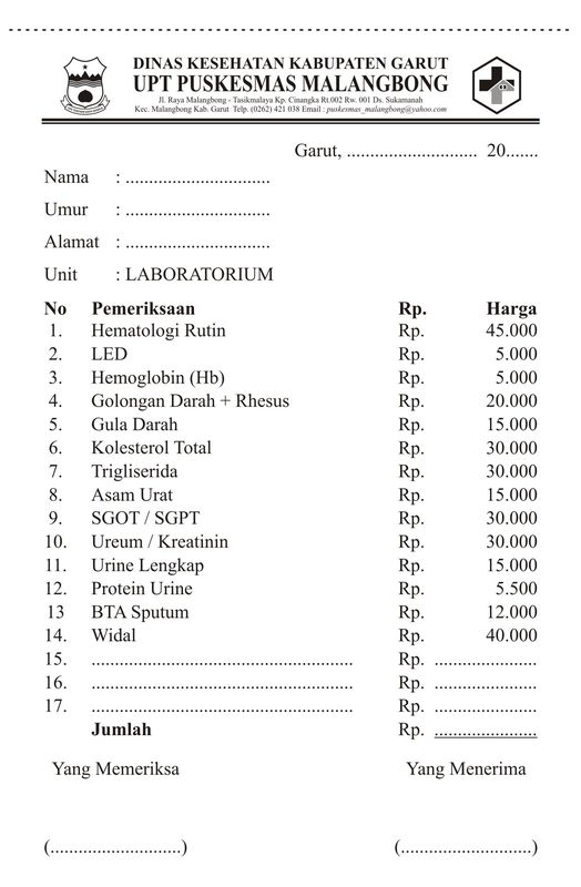 cetak blangko pembayaran lab rumah sakit