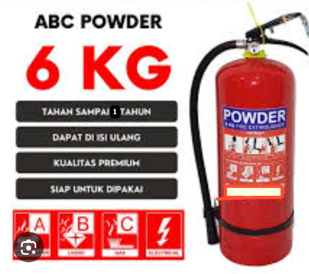 ISI ULANG APAR 6 KG / Alat Pemadam Ringan