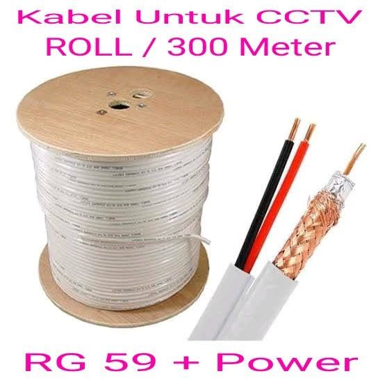 kabel cctv coaxial 300  Meter Power RG59 Kabel CCTV 1 Roll