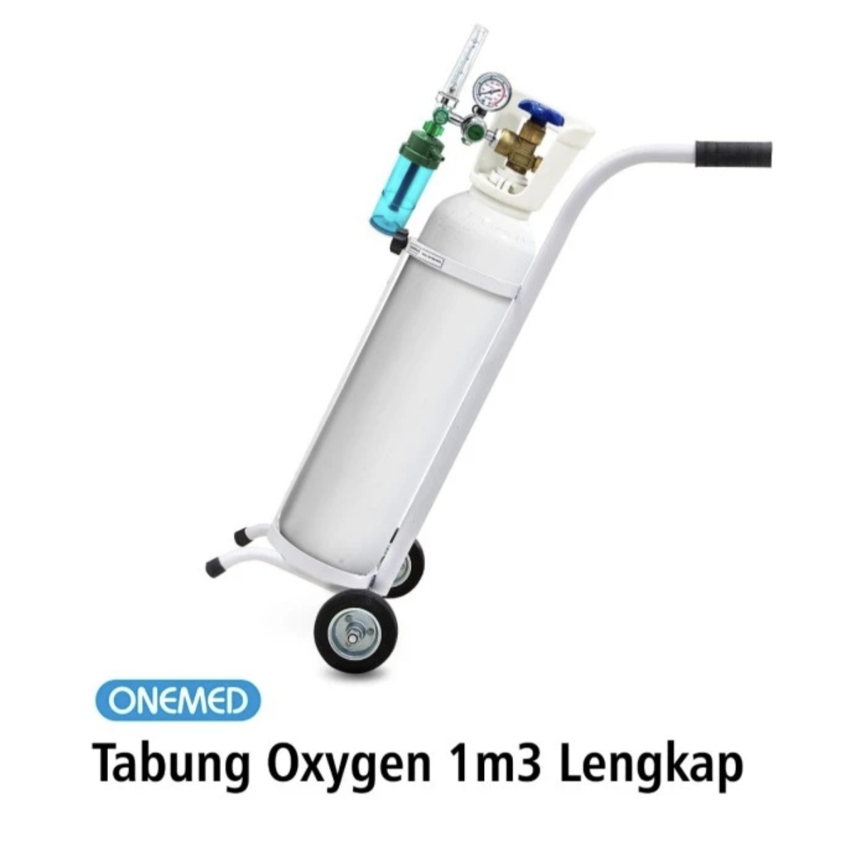 Tabung Oksigen 1m3 lengkap (Tabung Oxygen Trolly Regulator) OneMed