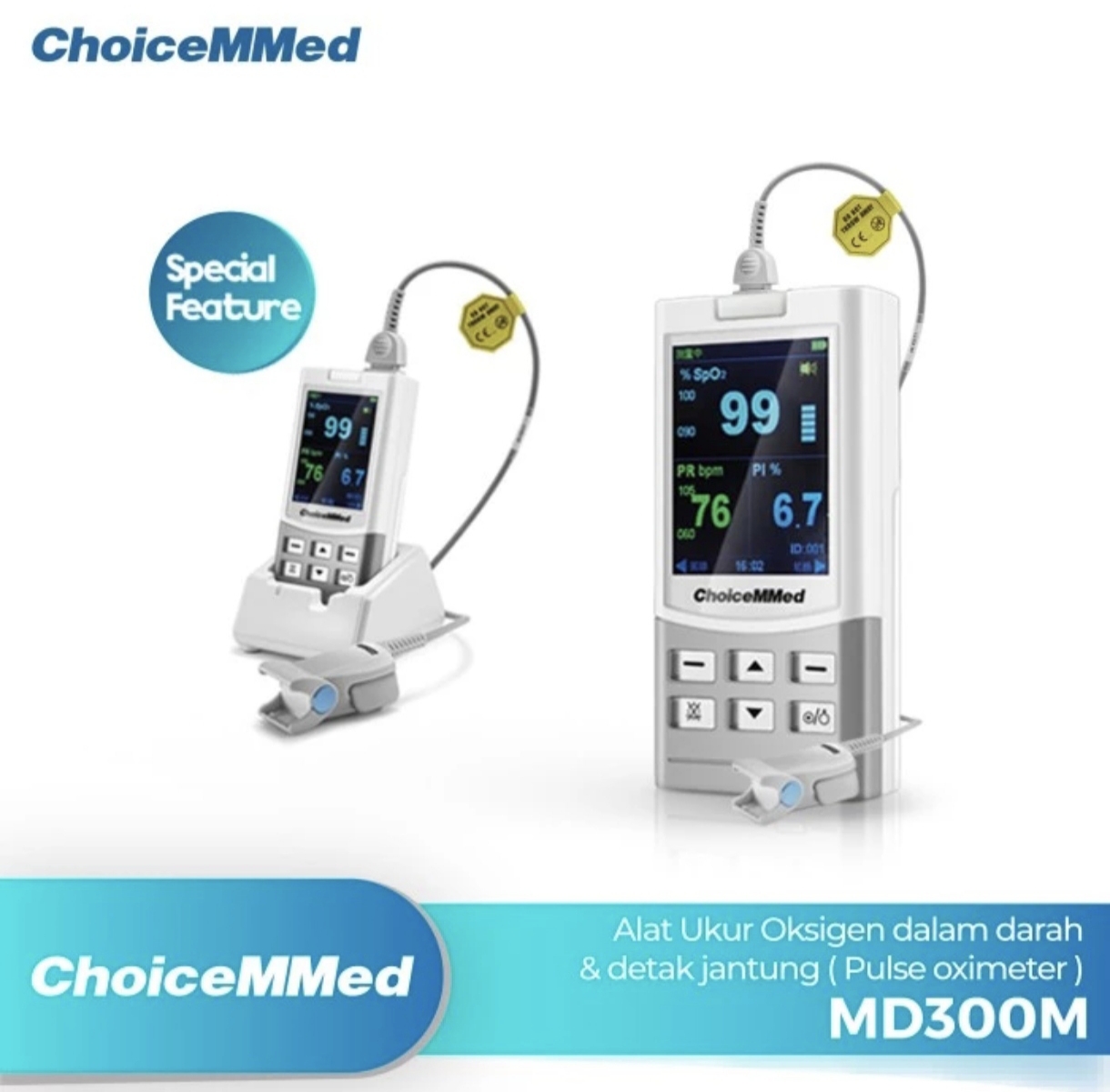 Saturasi Oksigen / Pulse Oximeter Choicemmed MD300M