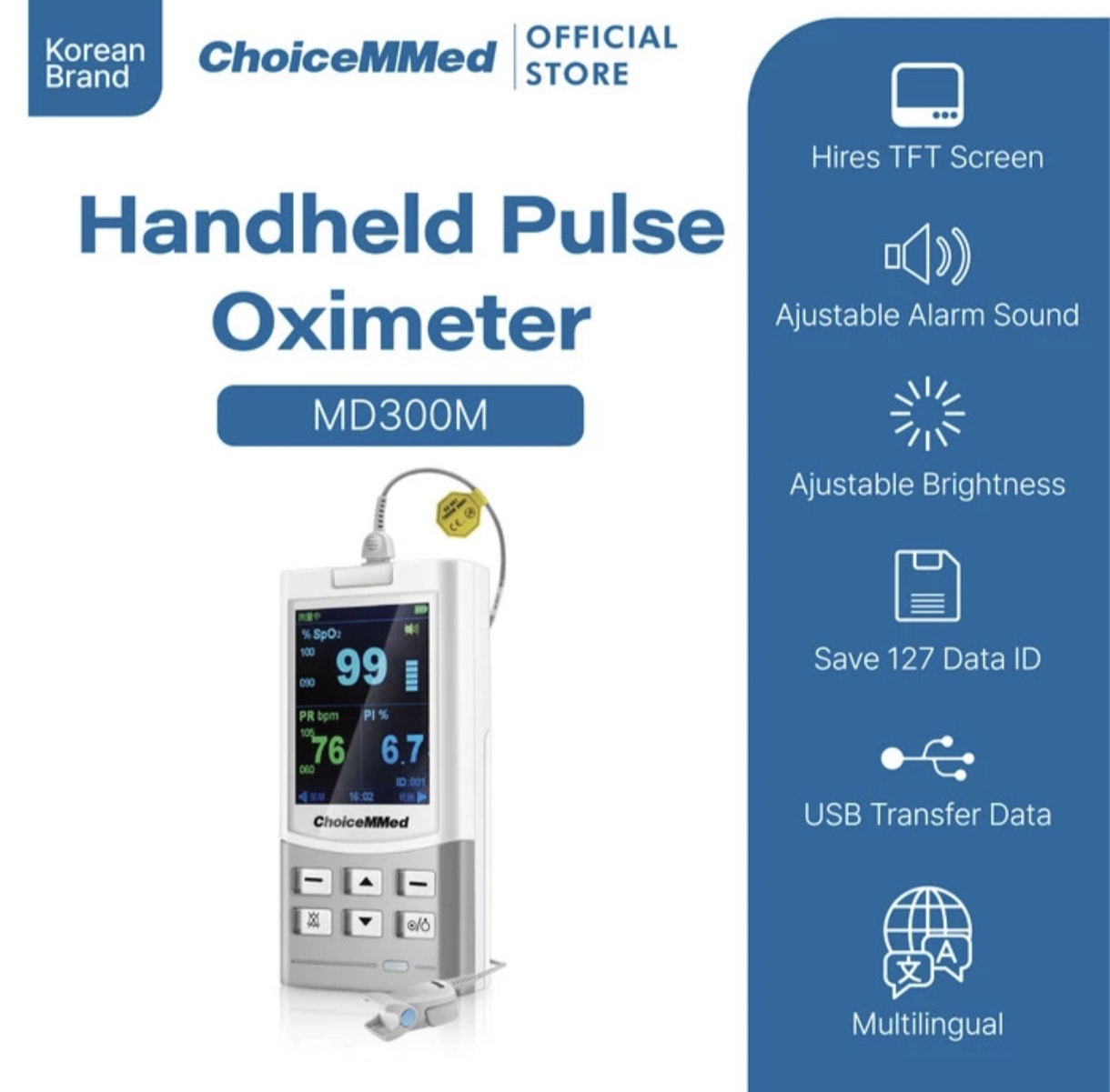 Saturasi Oksigen / Pulse Oximeter Choicemmed MD300M