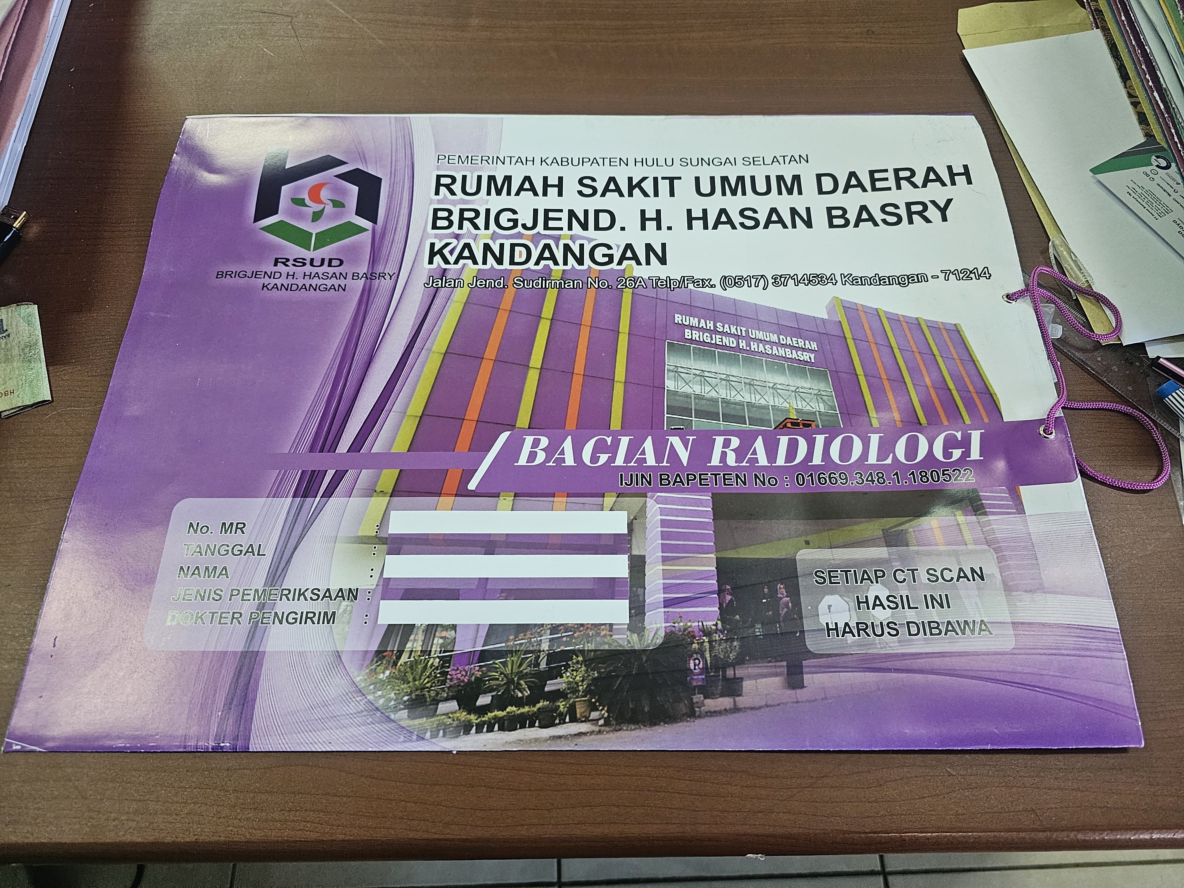 Tas Hasil Pemeriksaan CT Scan