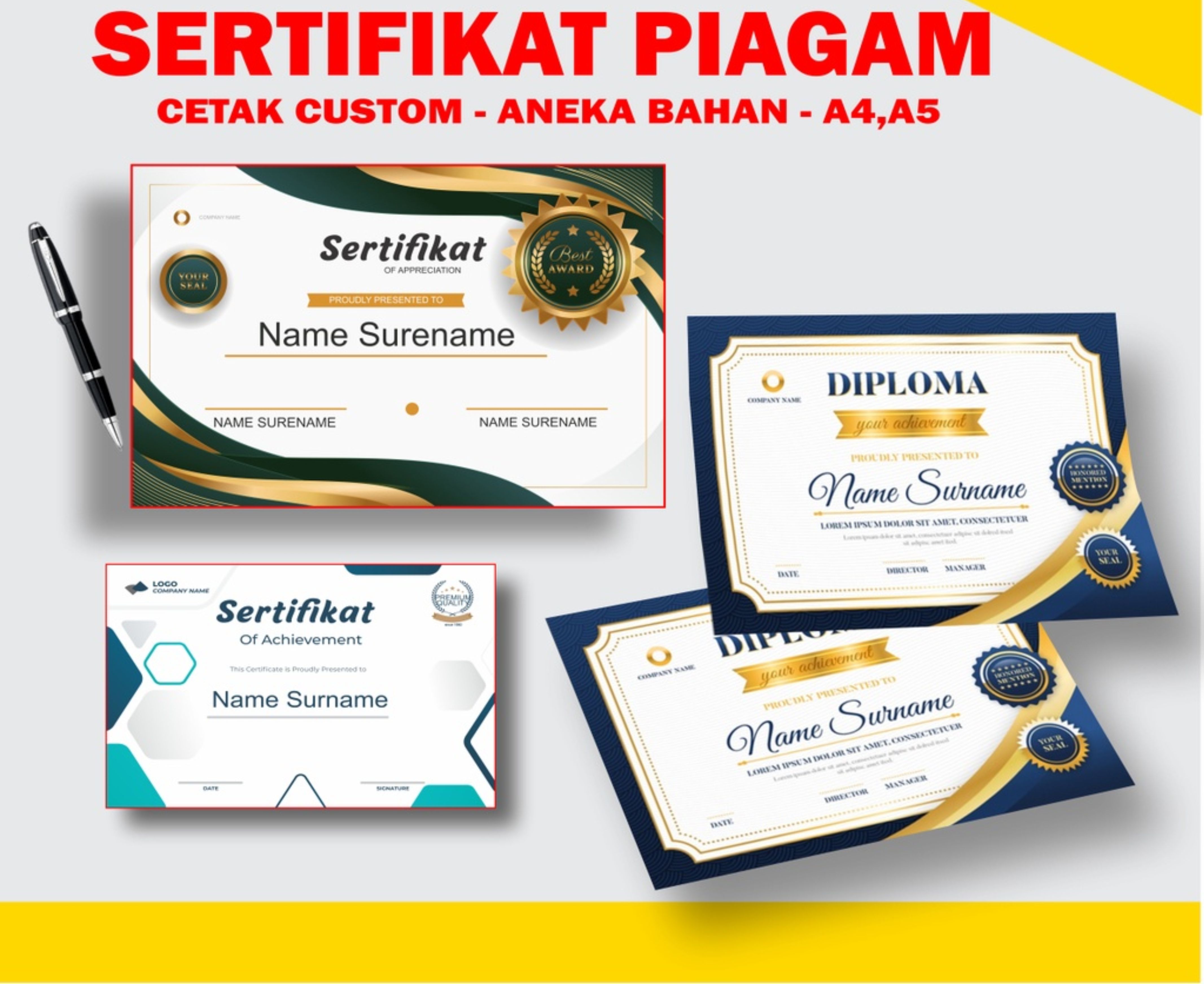 PIAGAM/SERTIFIKAT