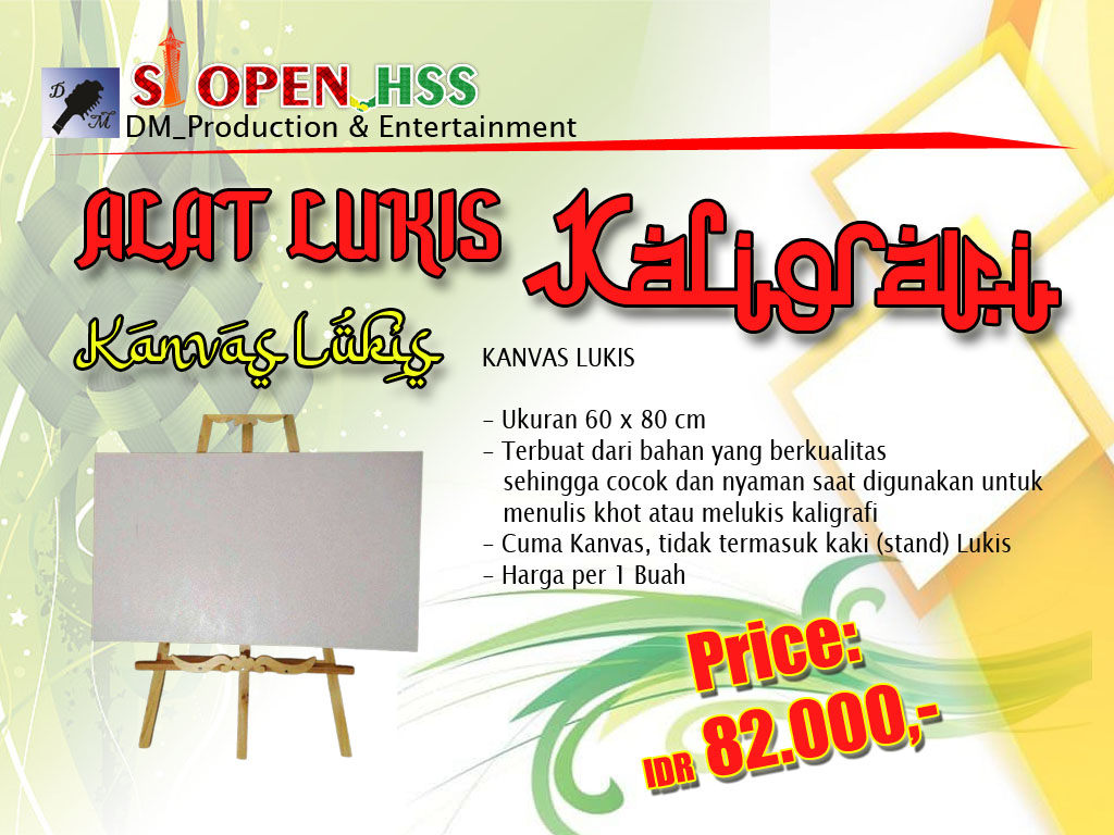 ALAT LUKIS KALIGRAFI : KANVAS