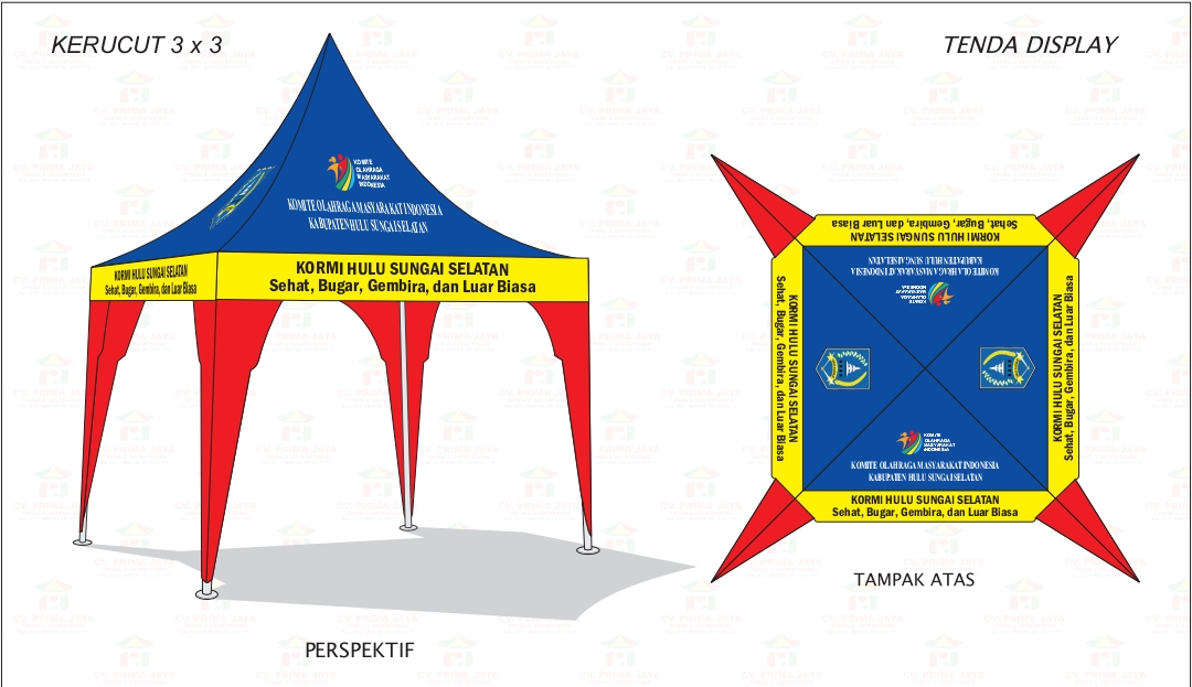 TENDA KERUCUT 3X3 M