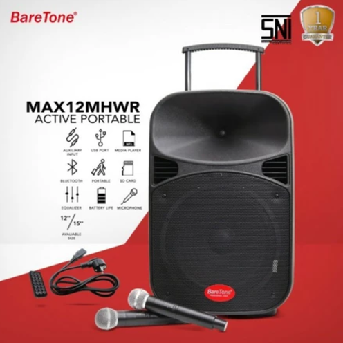 SPEAKER PORTABLE BARETONE MAX12MHWR 12 INCH 